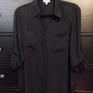 EXPRESS Portofino Shirt in Black — L